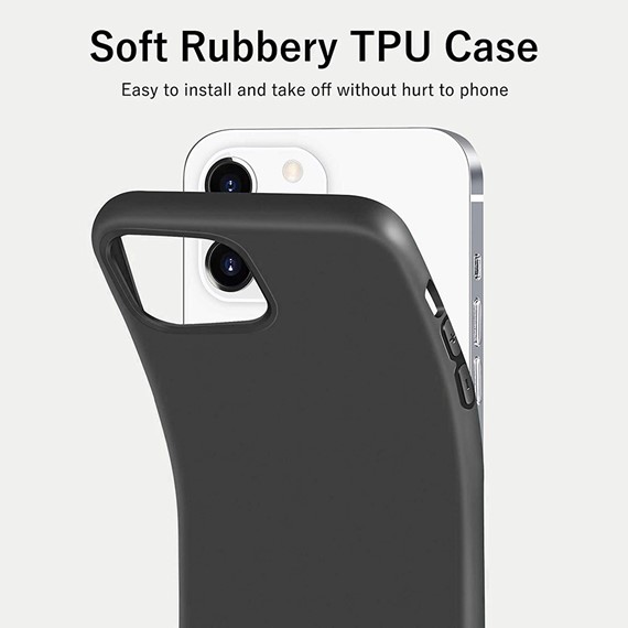 CaseUp Apple iPhone 14 Pro Kılıf Lined Matte Silicone Siyah 3